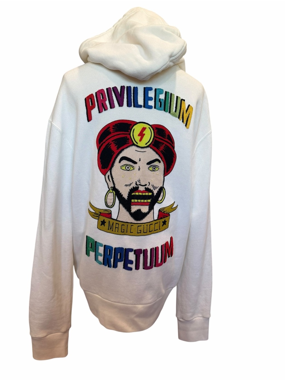 Gucci Sergio Mora Privilegium Perpetuum Zip Up Hooded Sweatshirt